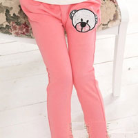 กางเกงเด็กผู้หญิง ขายาว สีชมพู สำหรับเด็กสูง 120-160 ซม.
